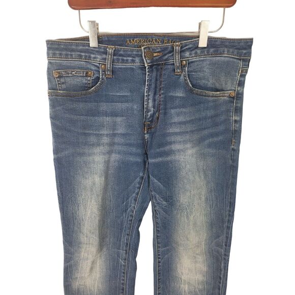 American Eagle Active Flex Jeans 32X30 Mens Original Straight High Rise Bottoms - Picture 2 of 6